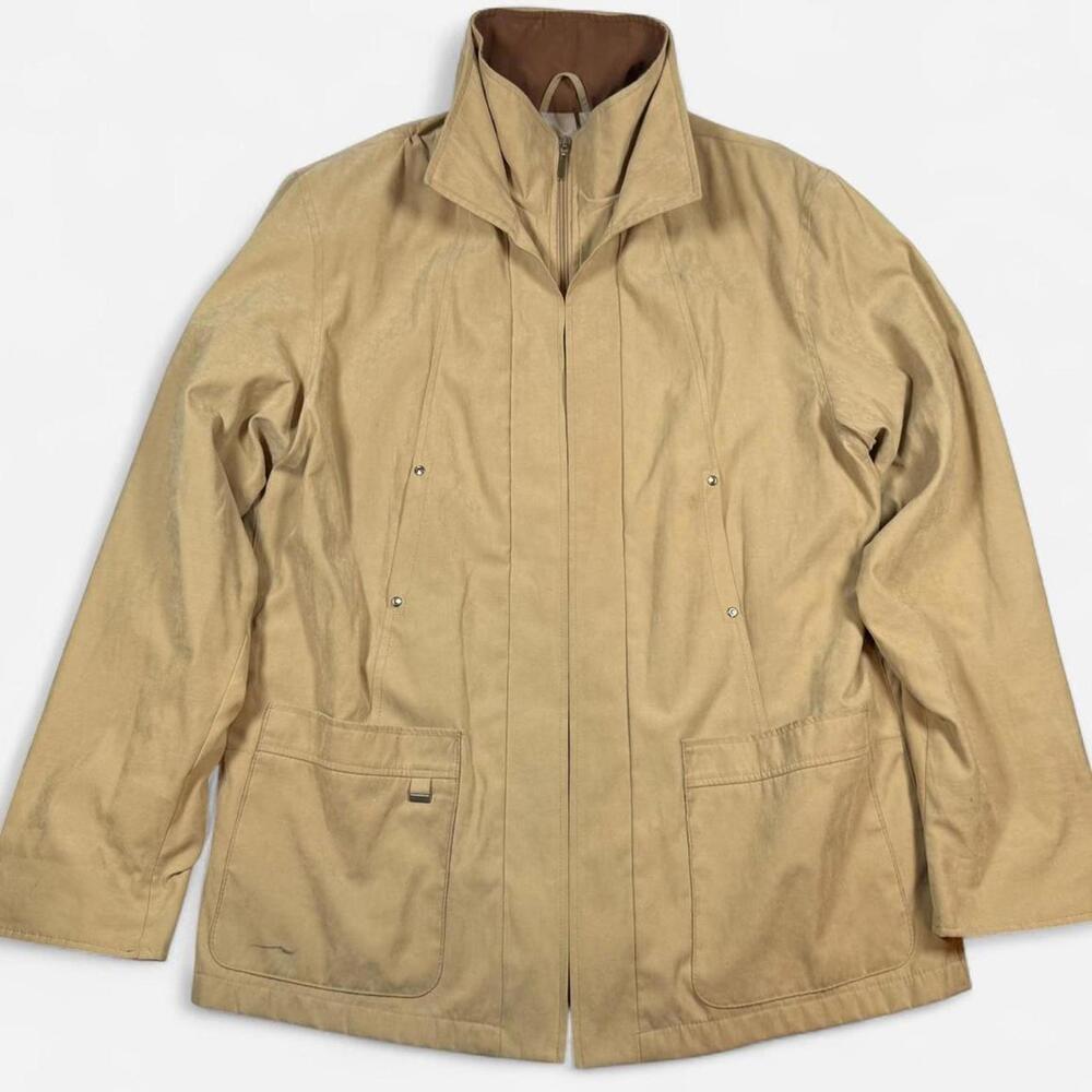 Mackintosh New England Chore Jacket Women’s L Tan Utility Coat Barn Jacket Prep - Picture 6 of 8